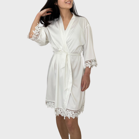 Lace Trim Robe